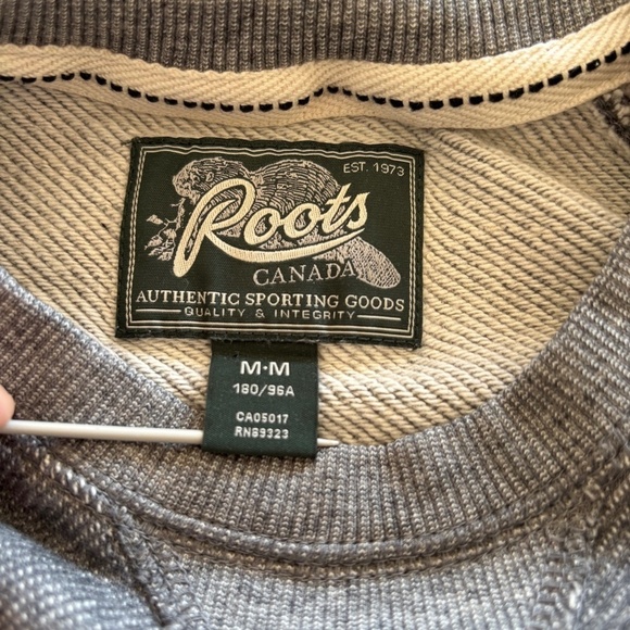 Roots mixed grey crew neck Canada sweatshirt size medium - Picture 9 of 14